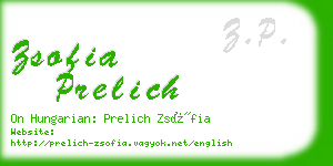 zsofia prelich business card